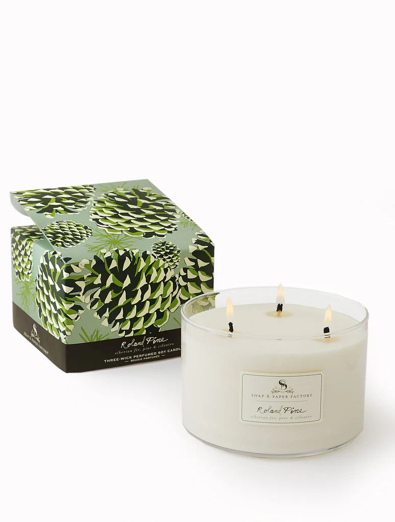 Roland Pine 3-Wick Candle