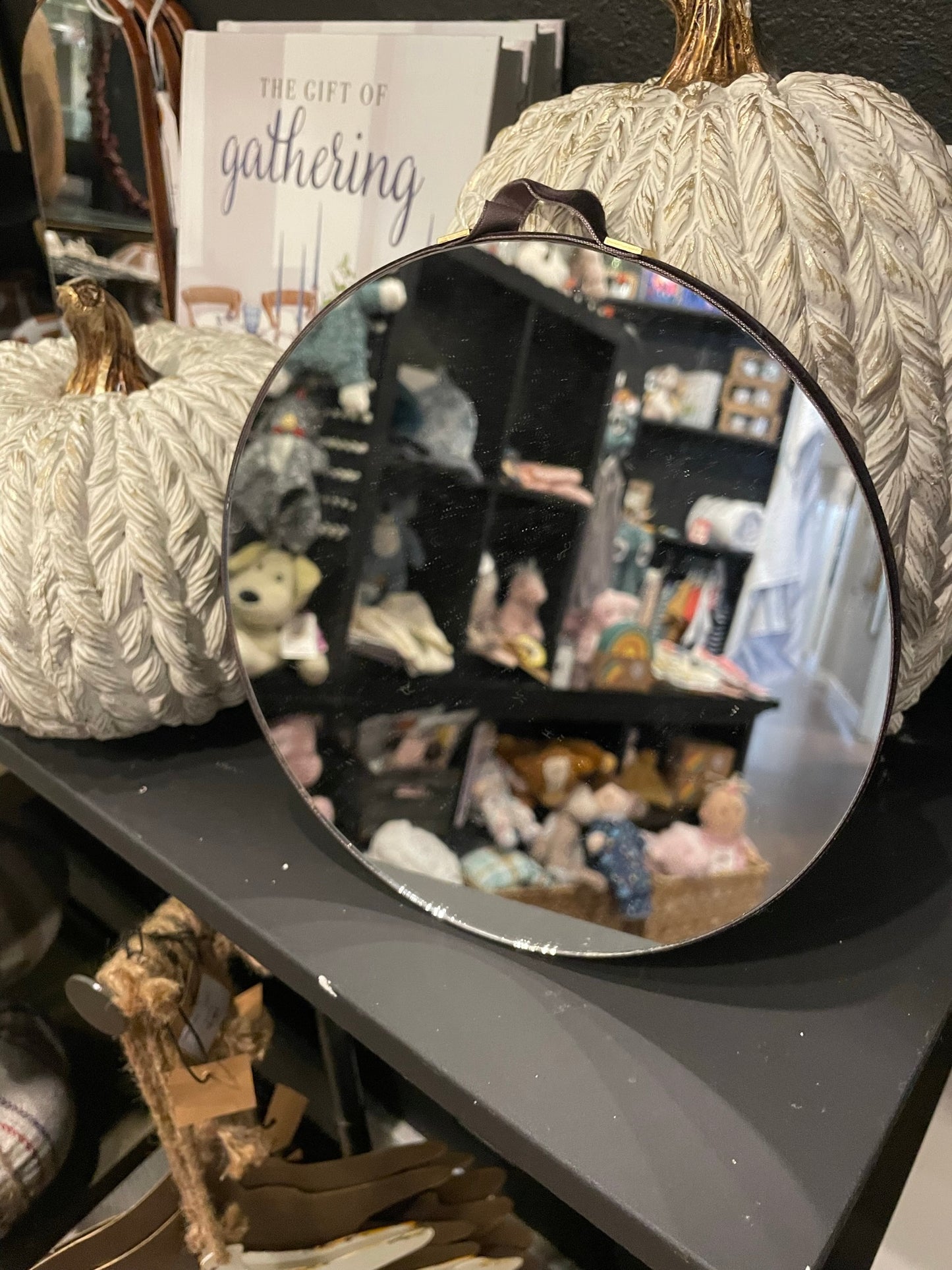 Large Velvet Trim Mirror