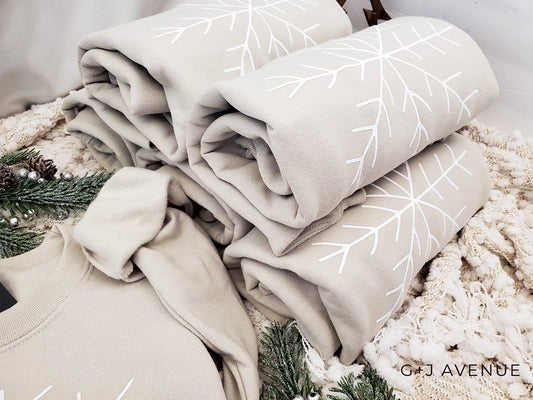 Long Sleeve Snowflake Sweatshirt