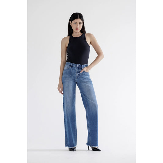 High Rise Wide Leg Denim