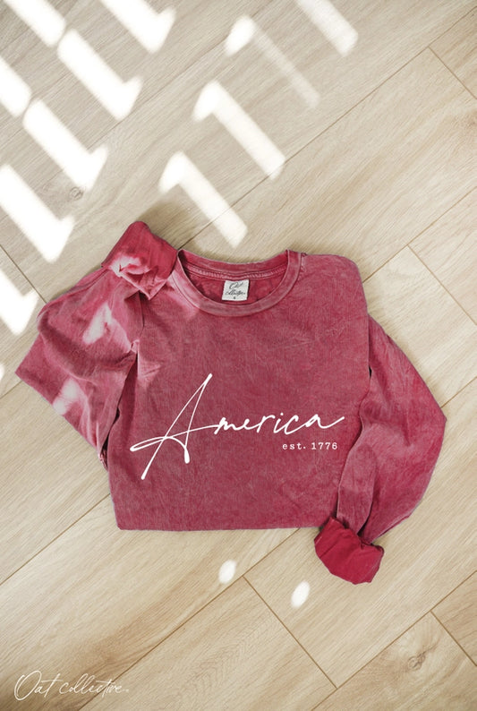 Long Sleeve Graphic Tee America