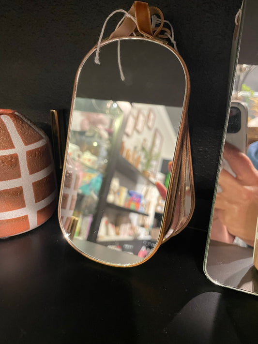 Small Velvet Trim Mirror