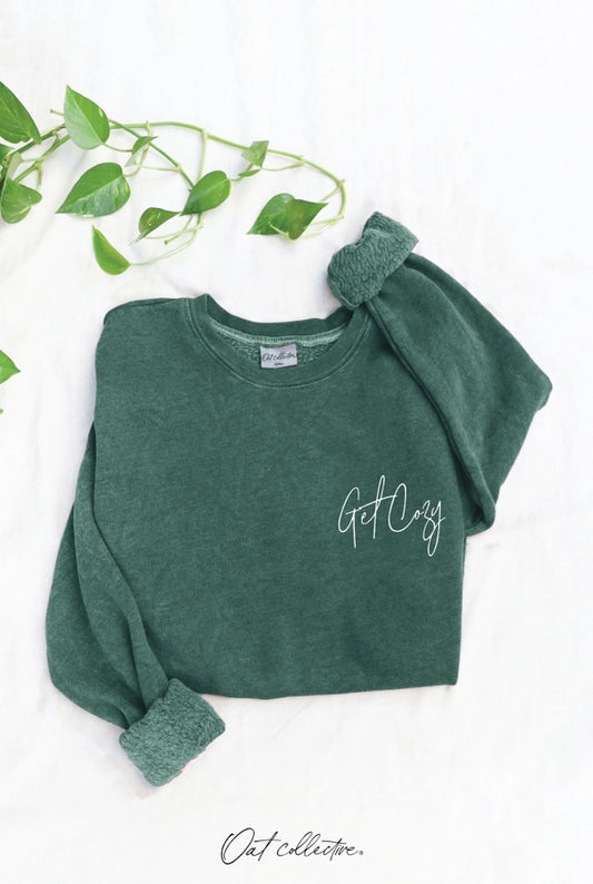 Long Sleeve Graphic Sweatshirt Get Cozy