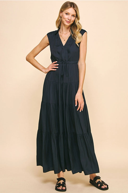 Sleeveless Tiered Maxi Dress