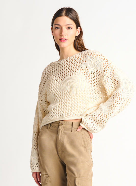 Floral Crochet Sweater