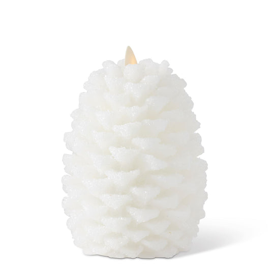 Wax Snowy Pinecone Luminara