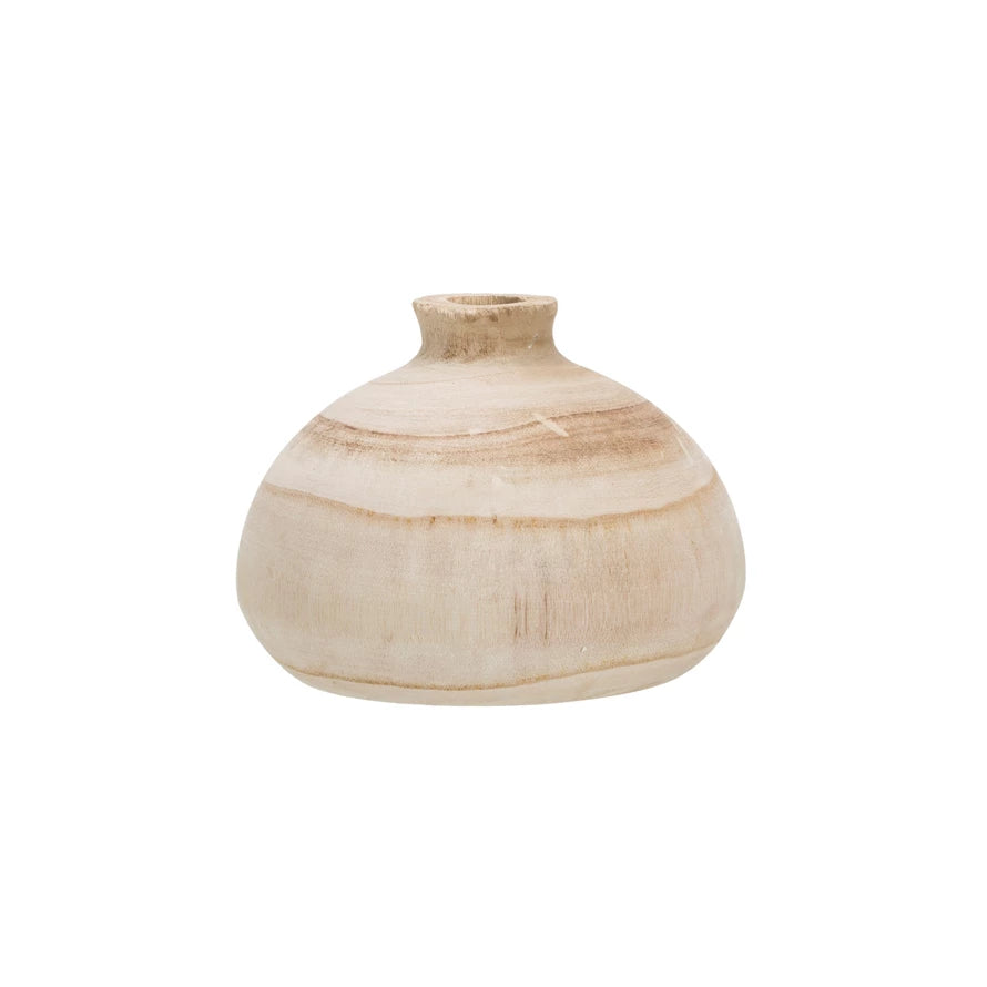 Natural Paulownia Wood Vase