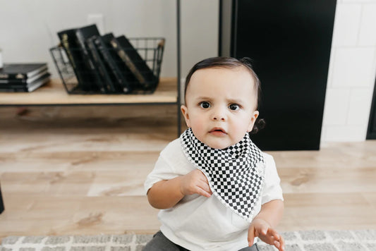 Nash Checkered Baby Bandana Bib