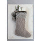 Cotton Knit Stocking w/ Faux Fur