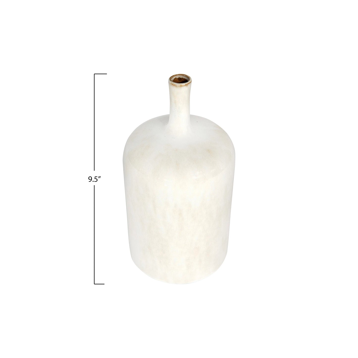 Medium Stoneware Vase w/Glaze