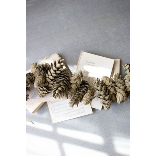 Frosted Green Pinecone Garland