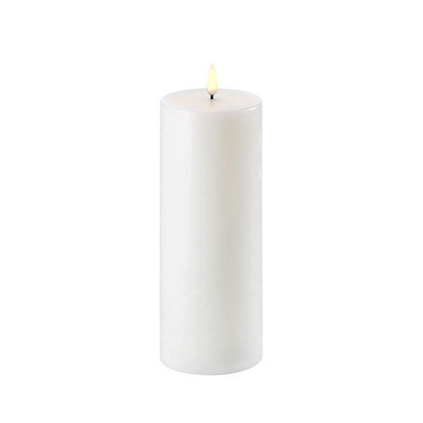 Battery-Operated 3" x 7" White Pillar Candles