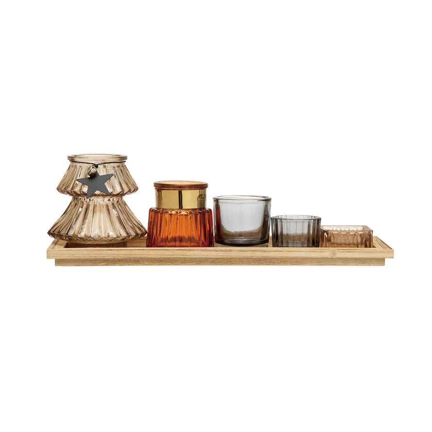 Tray with Tea/Votive Holders